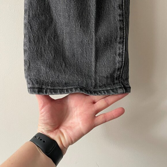 Rolla's High Rise Denim Distressed Charcoal Wash Straight Leg Jeans Black 28 - Picture 7 of 11